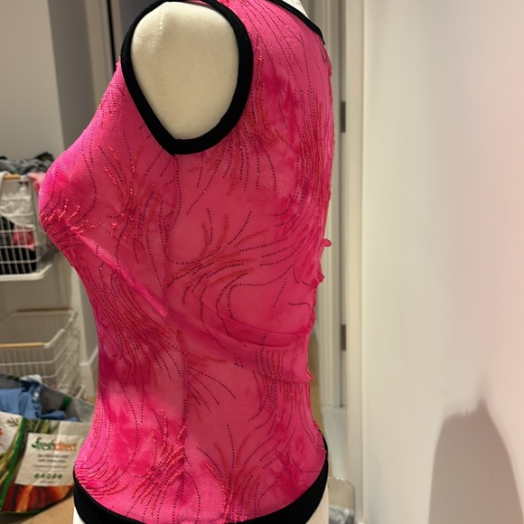 Channel1 One sparky beaded pink top size XS - Picture 5 of 9